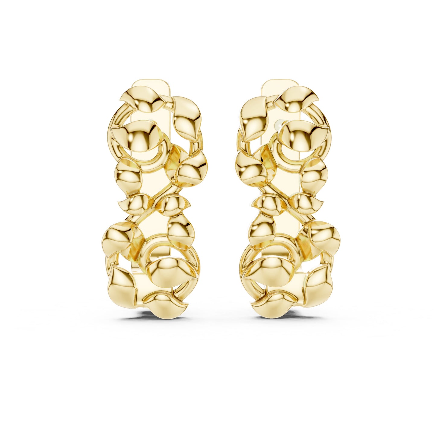 Round Hoop Lab Grown Diamond Earrings