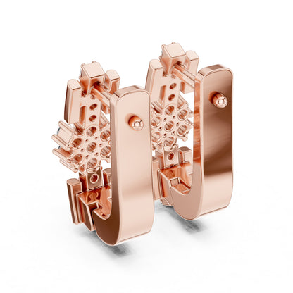 Round Huggie Lab Grown Diamond Earrings