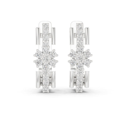 Round Huggie Lab Grown Diamond Earrings