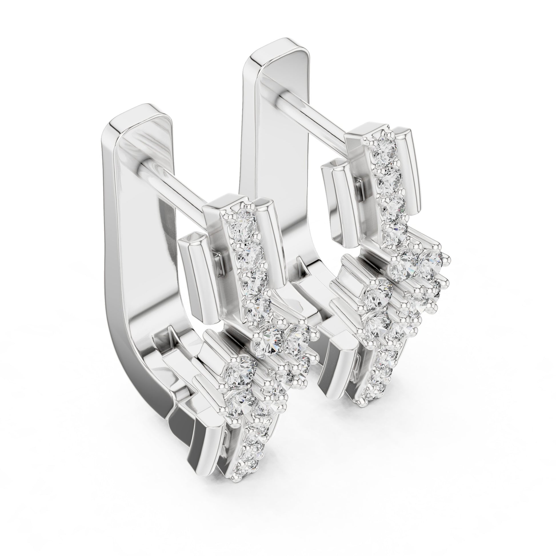 Round Huggie Lab Grown Diamond Earrings