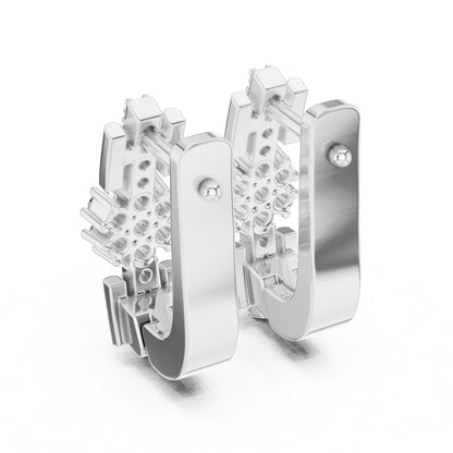 Round Huggie Lab Grown Diamond Earrings