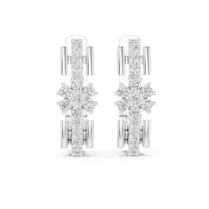 Round Huggie Lab Grown Diamond Earrings
