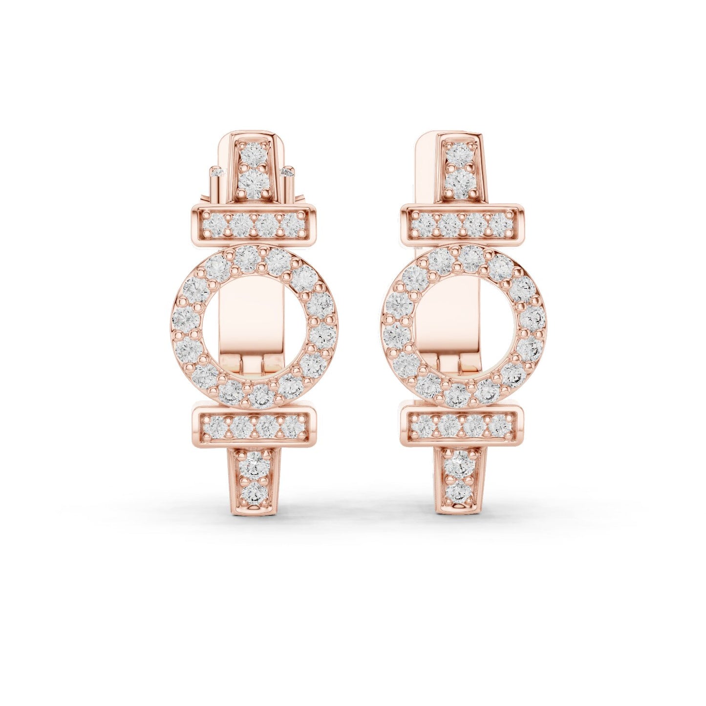 Round Stud Lab Grown Diamond Earrings