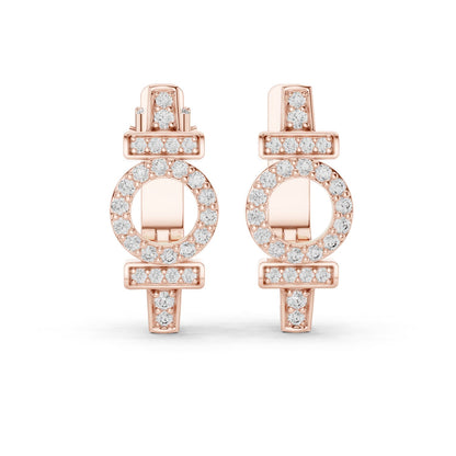 Round Stud Lab Grown Diamond Earrings