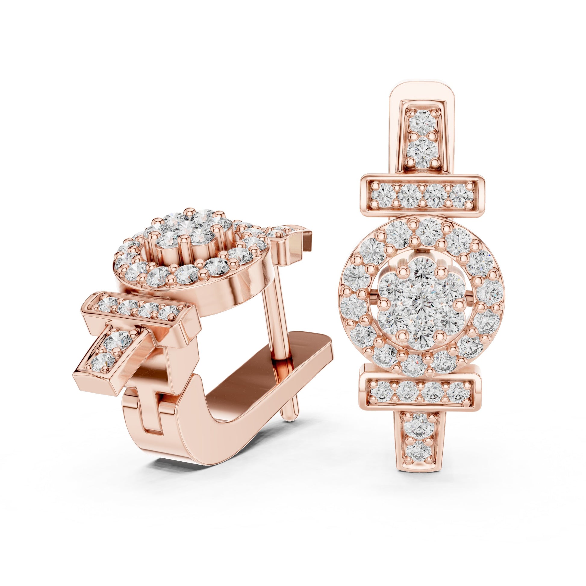 Round Stud Lab Grown Diamond Earrings