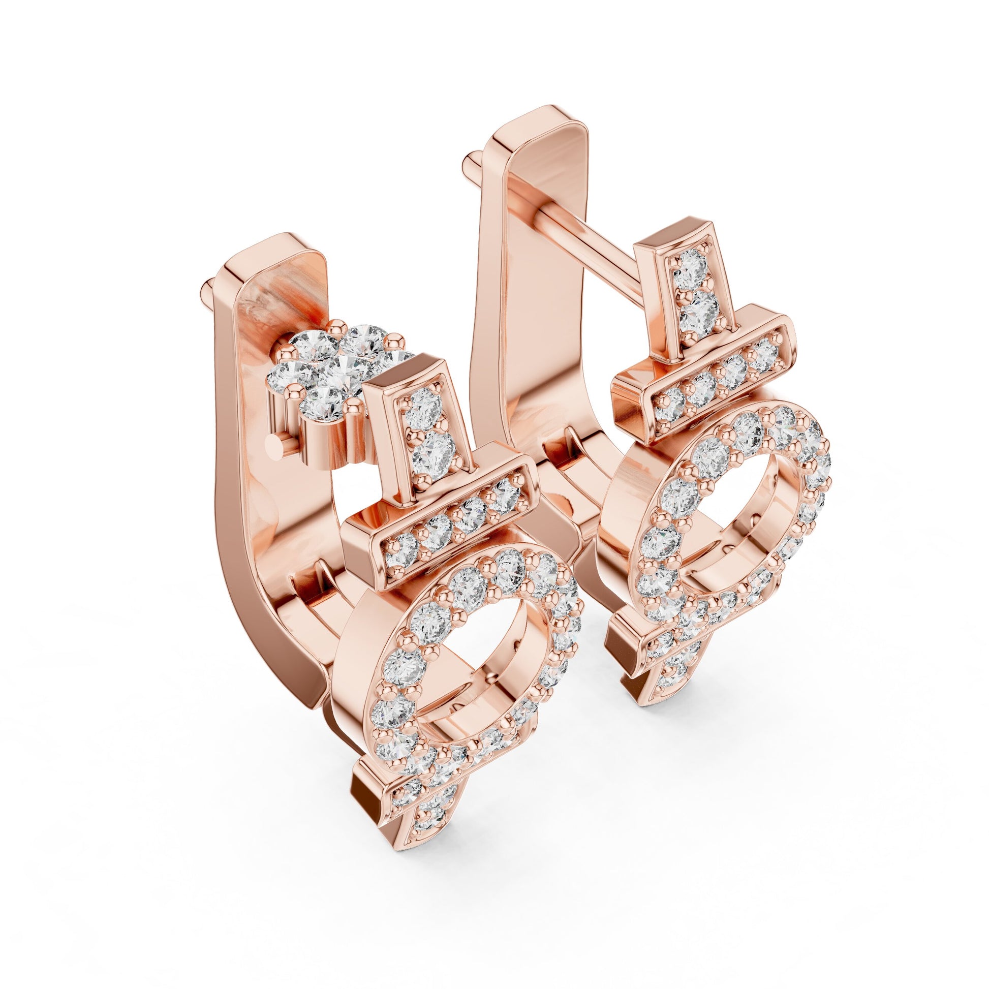 Round Stud Lab Grown Diamond Earrings