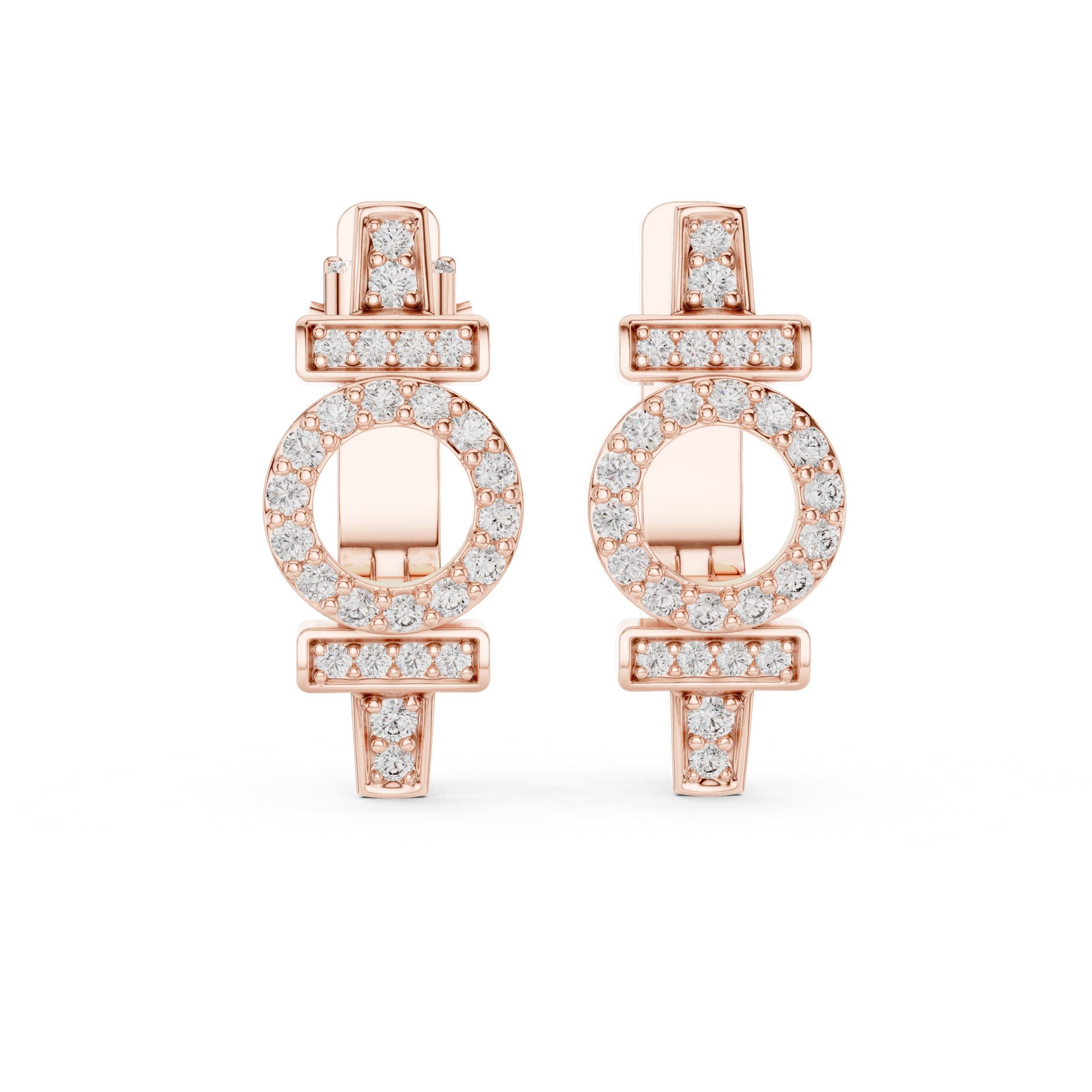 Round Stud Lab Grown Diamond Earrings