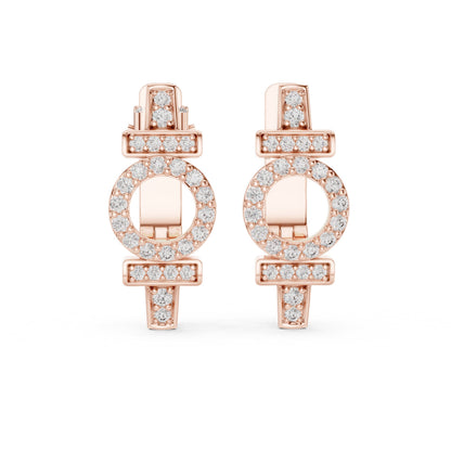 Round Stud Lab Grown Diamond Earrings