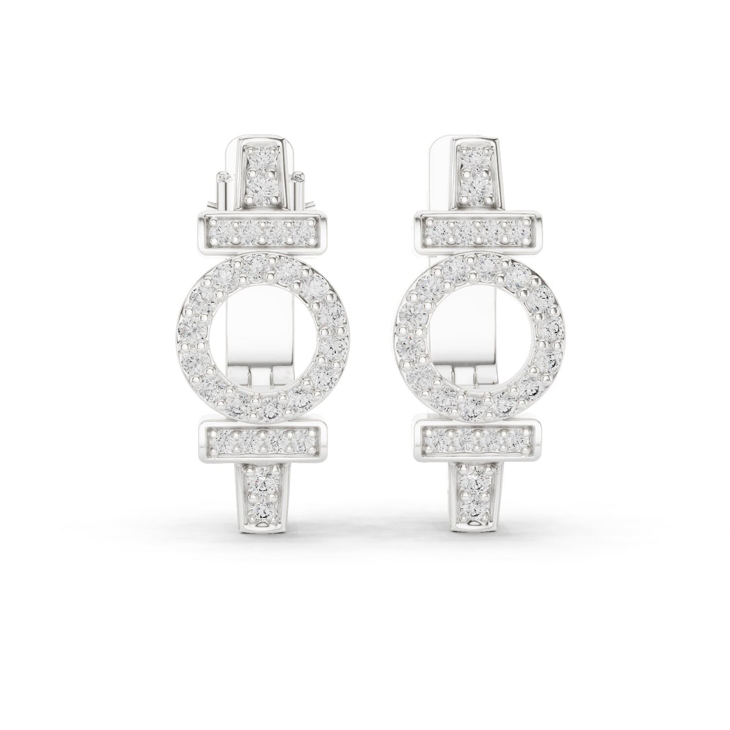 Round Stud Lab Grown Diamond Earrings