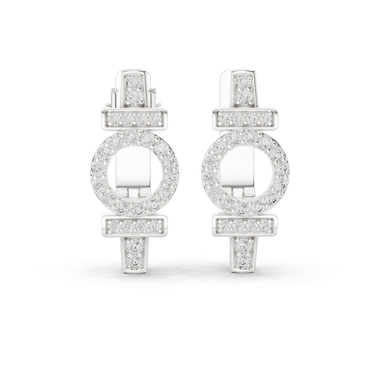 Round Stud Lab Grown Diamond Earrings