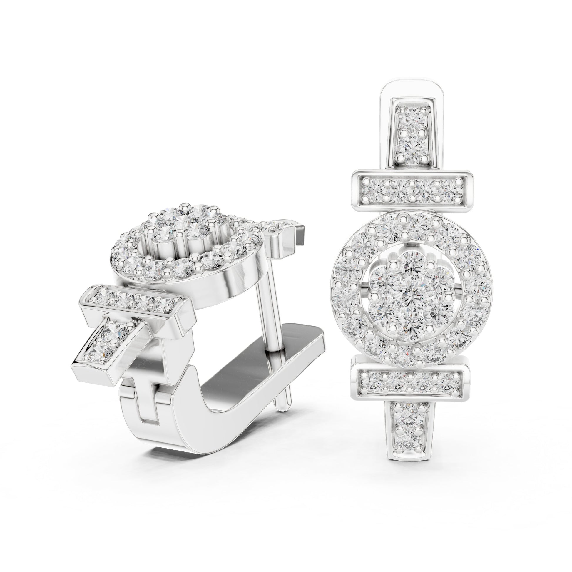 Round Stud Lab Grown Diamond Earrings