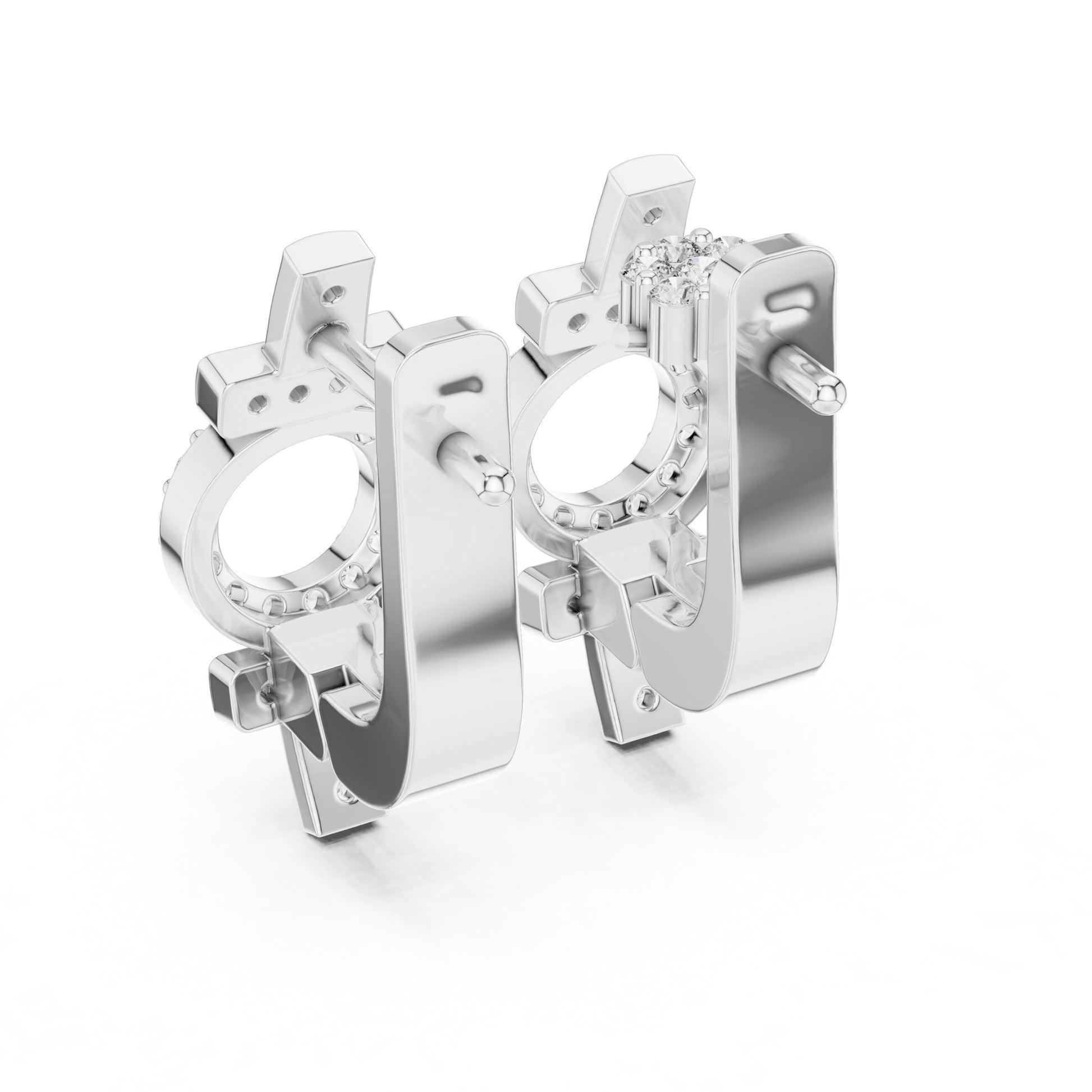 Round Stud Lab Grown Diamond Earrings
