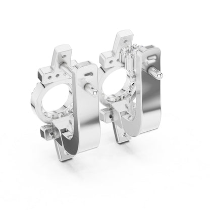 Round Stud Lab Grown Diamond Earrings