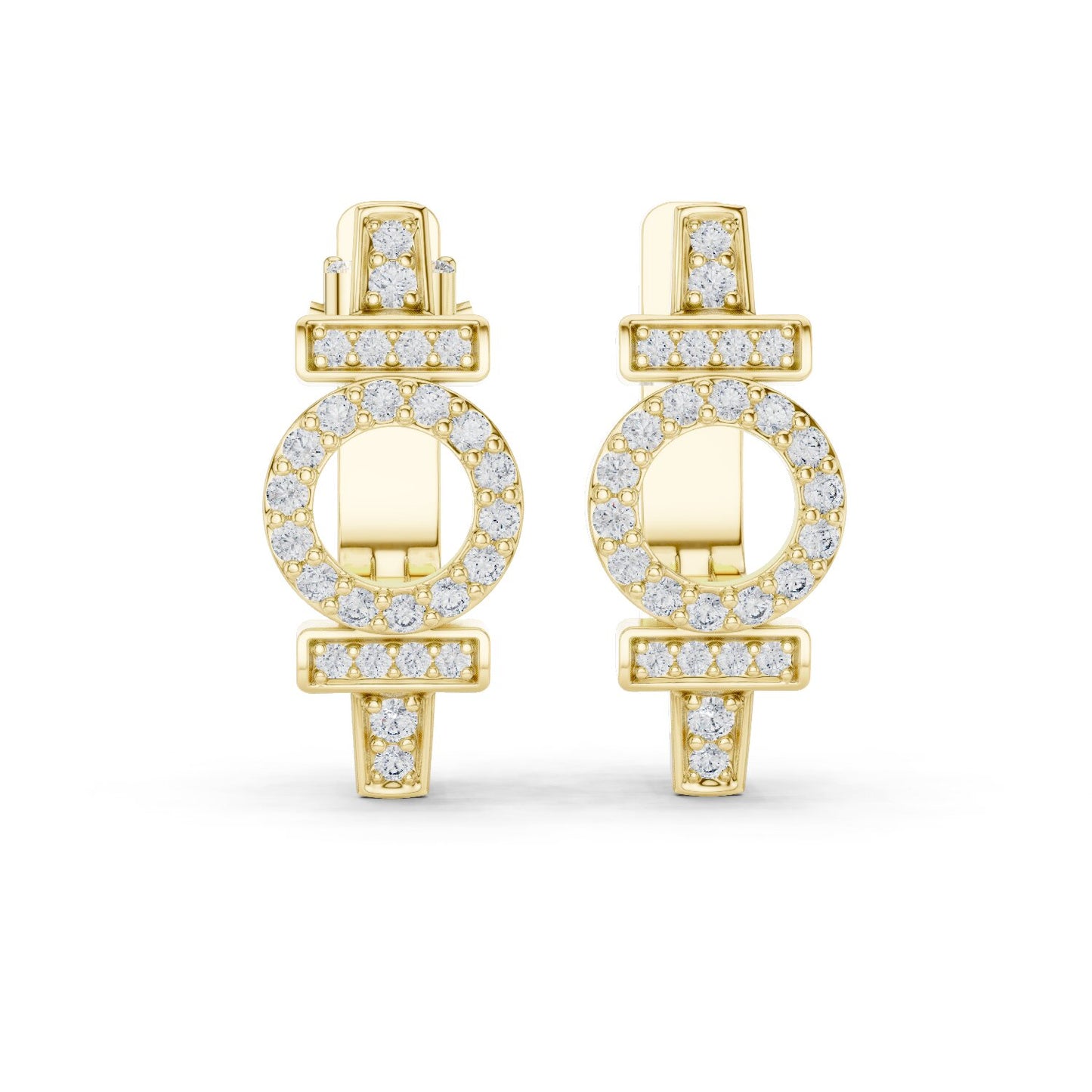 Round Stud Lab Grown Diamond Earrings