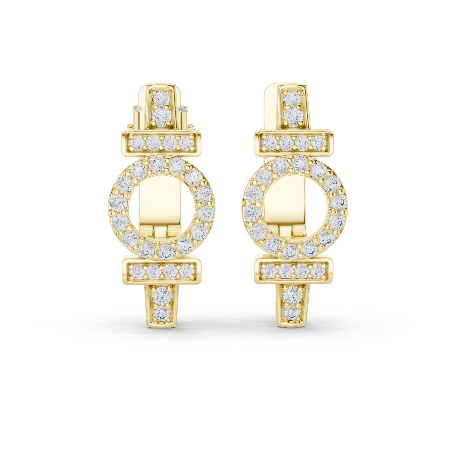 Round Stud Lab Grown Diamond Earrings