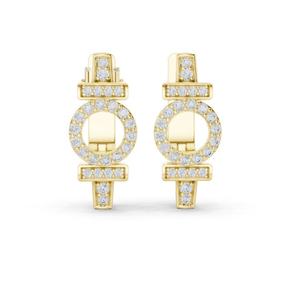 Round Stud Lab Grown Diamond Earrings