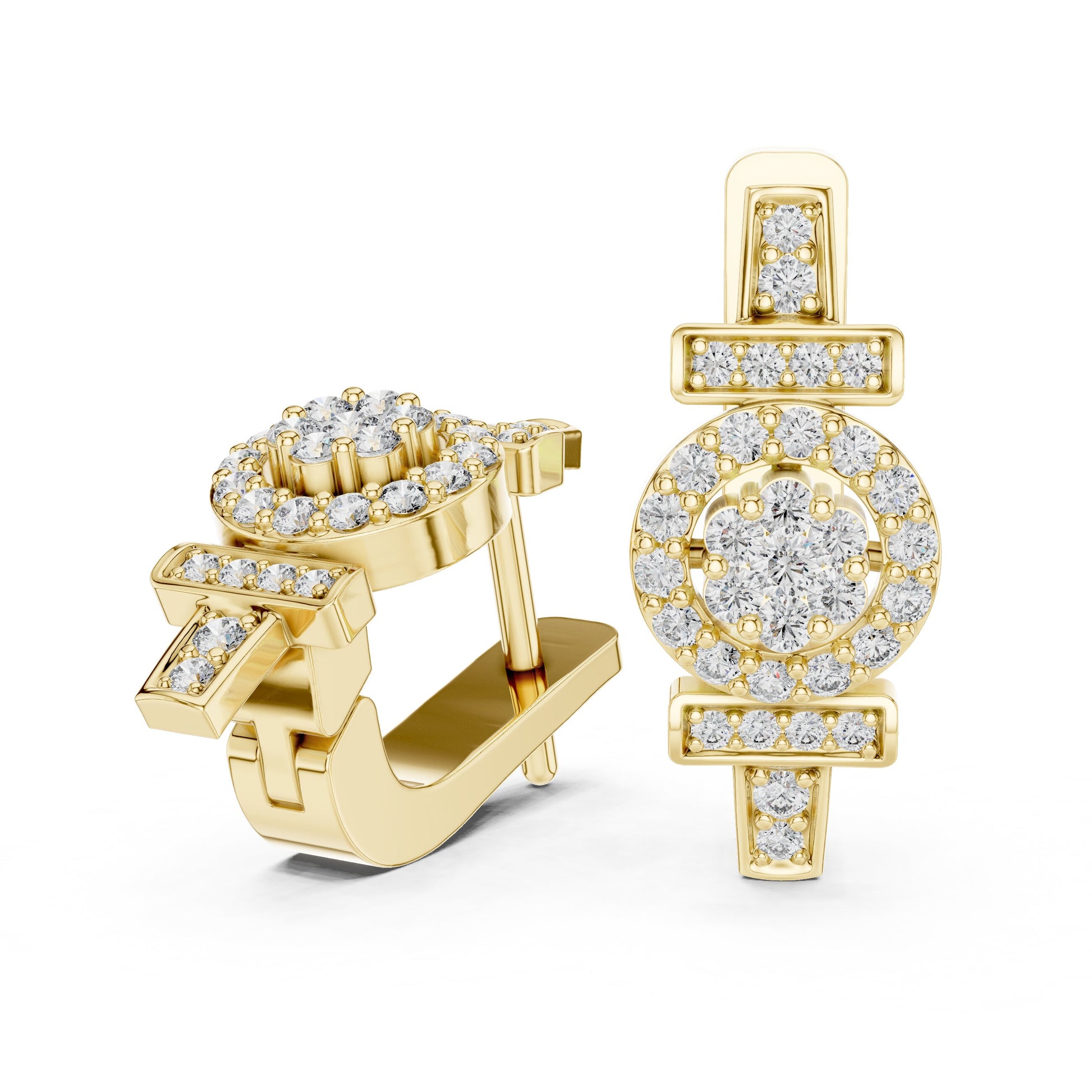 Round Stud Lab Grown Diamond Earrings