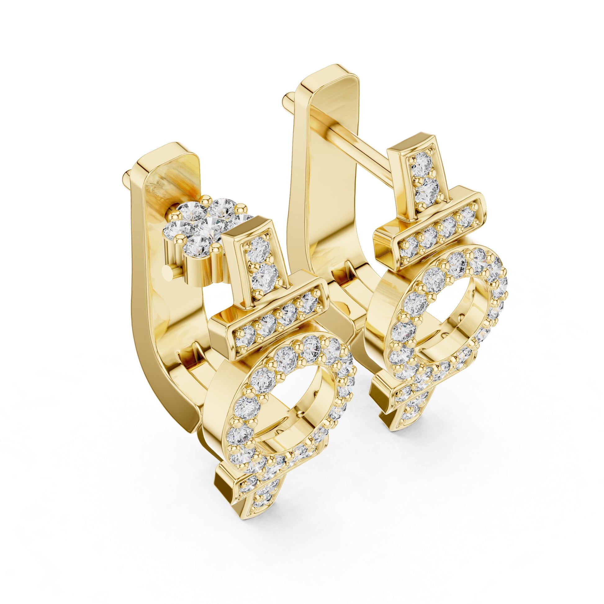 Round Stud Lab Grown Diamond Earrings