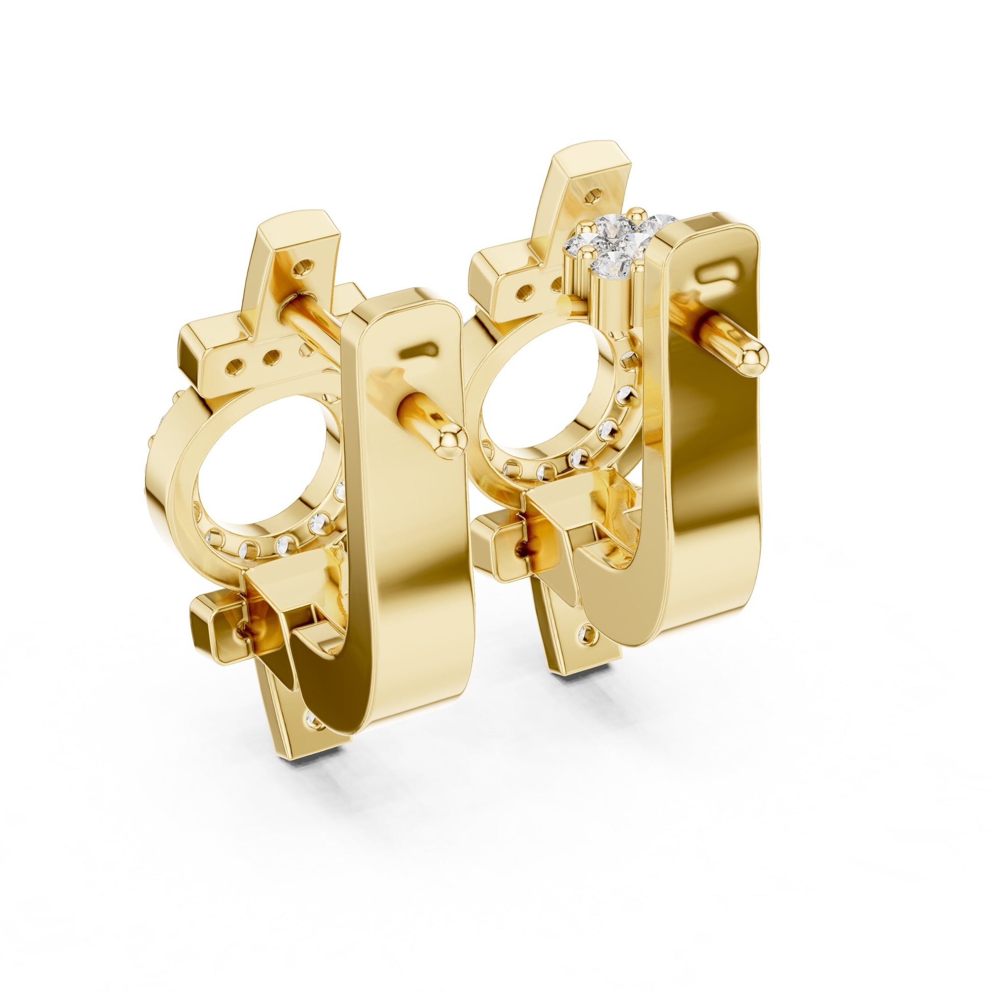 Round Stud Lab Grown Diamond Earrings