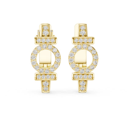 Round Stud Lab Grown Diamond Earrings