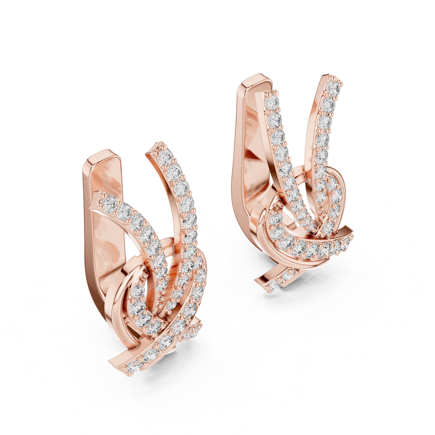 Round Jacket Lab Grown Diamond Earrings
