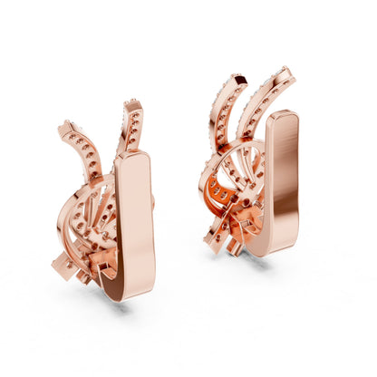 Round Jacket Lab Grown Diamond Earrings