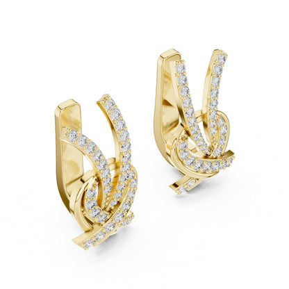 Round Jacket Lab Grown Diamond Earrings