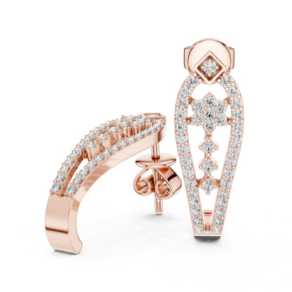 Round Jacket Lab Grown Diamond Earrings