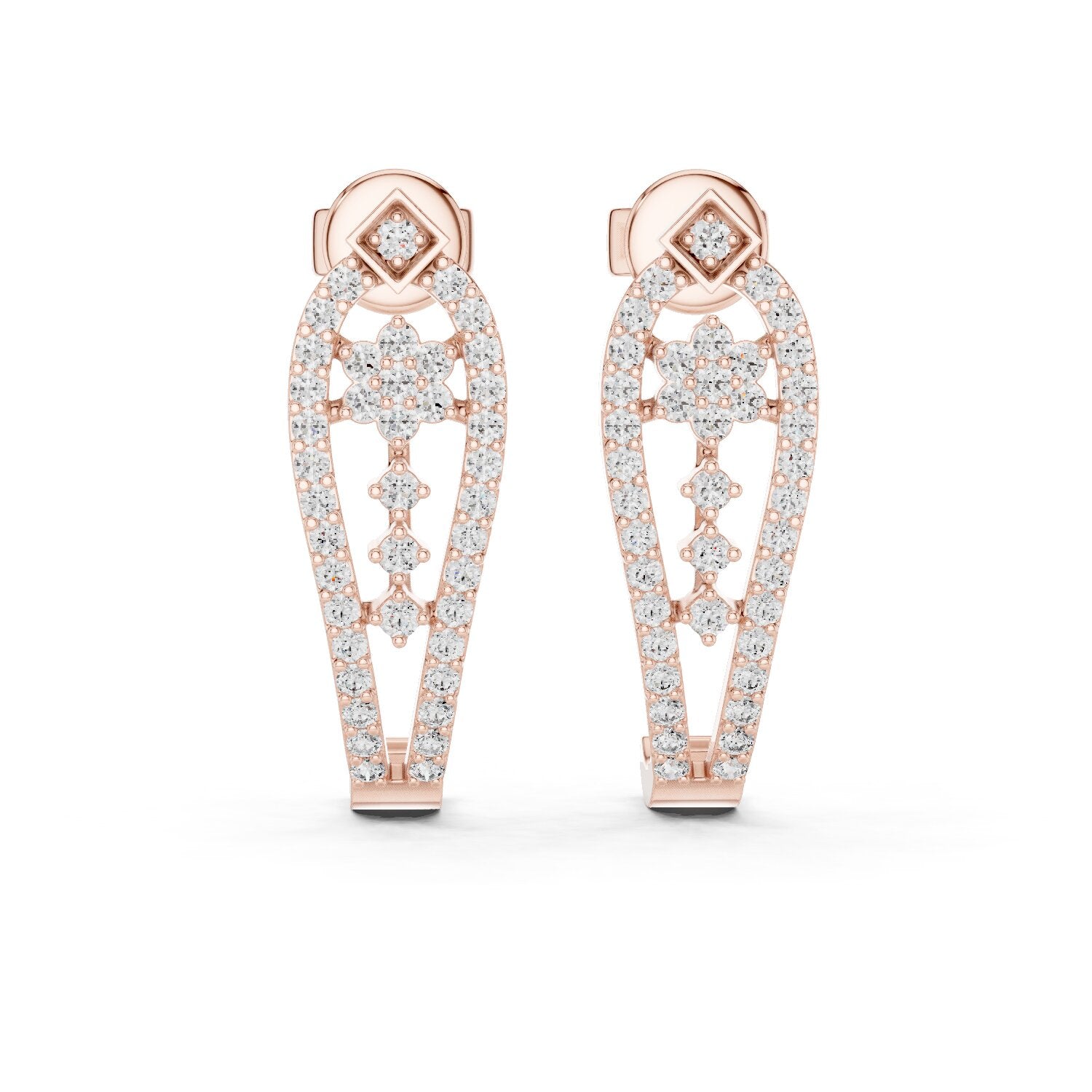 Round Jacket Lab Grown Diamond Earrings