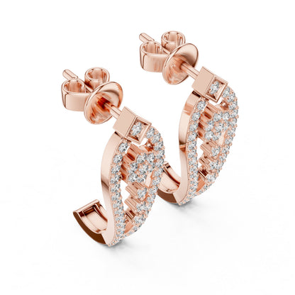 Round Jacket Lab Grown Diamond Earrings