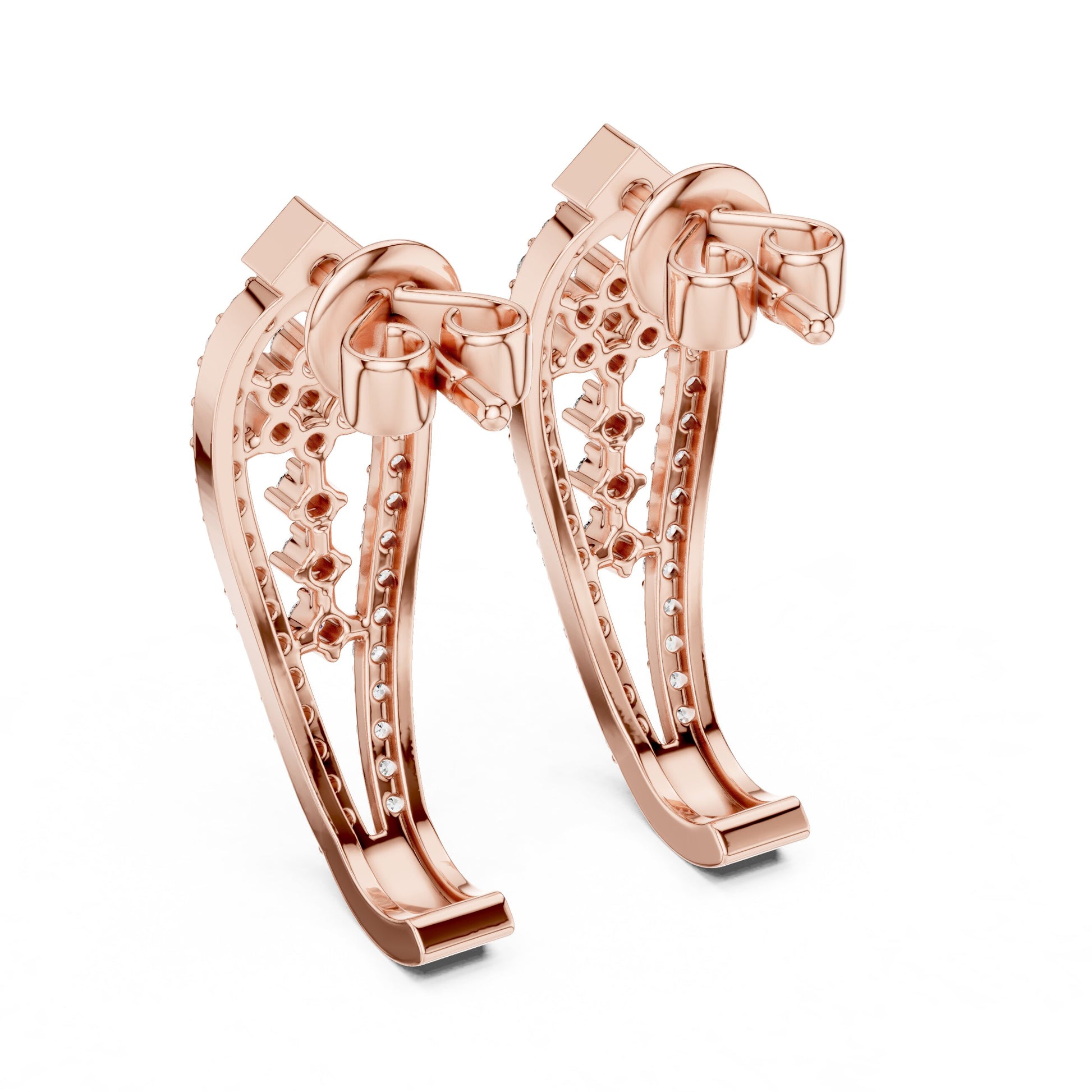Round Jacket Lab Grown Diamond Earrings