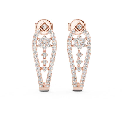 Round Jacket Lab Grown Diamond Earrings