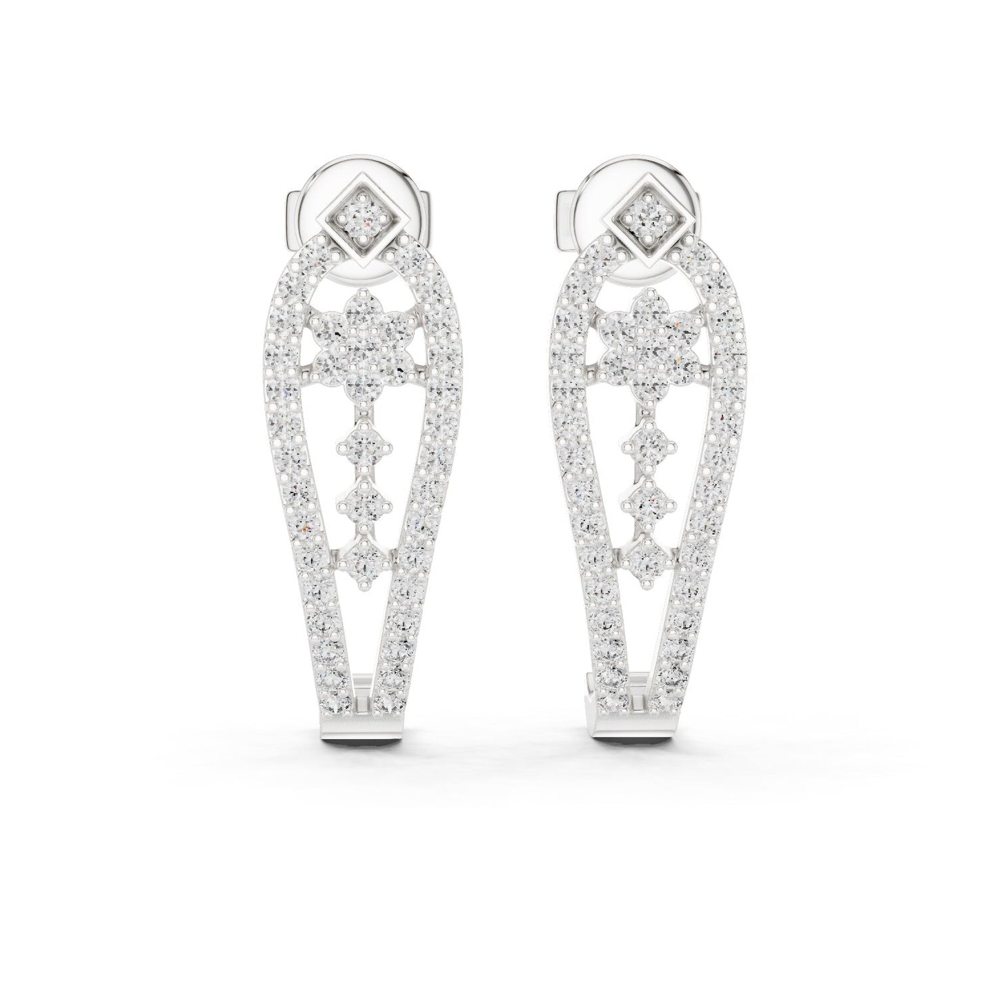 Round Jacket Lab Grown Diamond Earrings