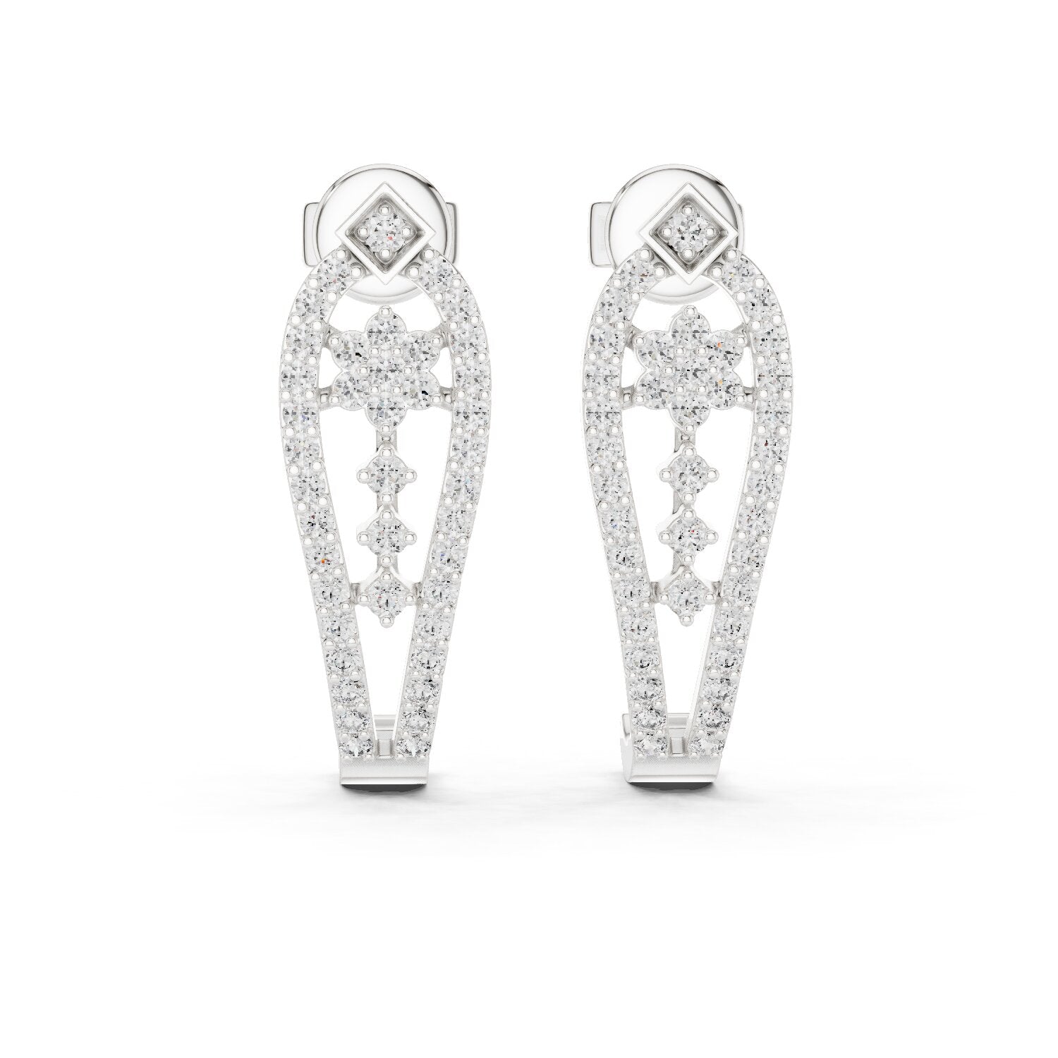 Round Jacket Lab Grown Diamond Earrings