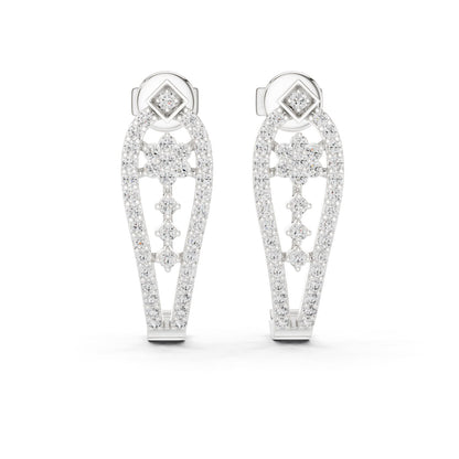 Round Jacket Lab Grown Diamond Earrings