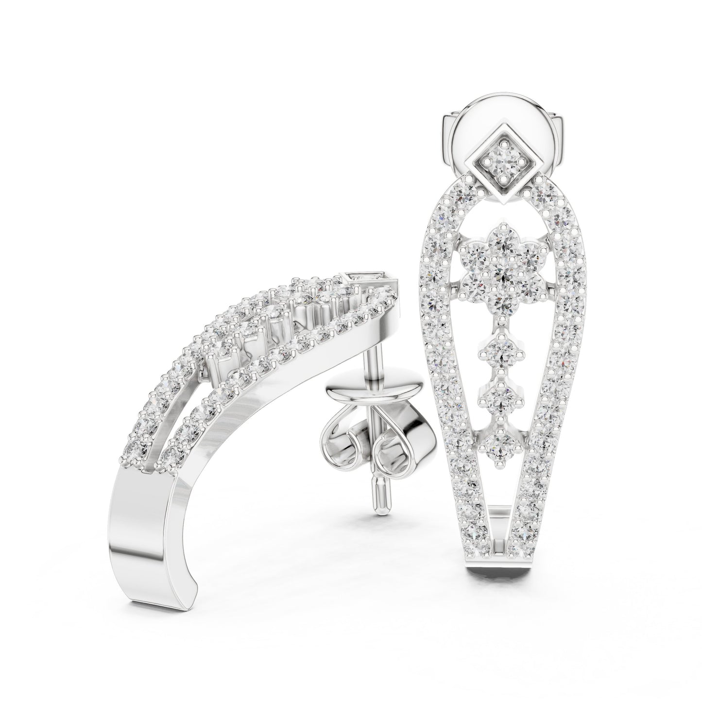 Round Jacket Lab Grown Diamond Earrings