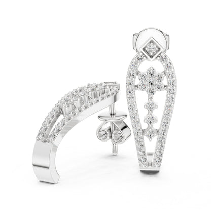 Round Jacket Lab Grown Diamond Earrings
