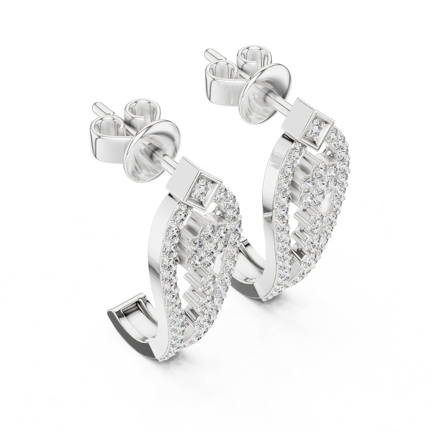 Round Jacket Lab Grown Diamond Earrings
