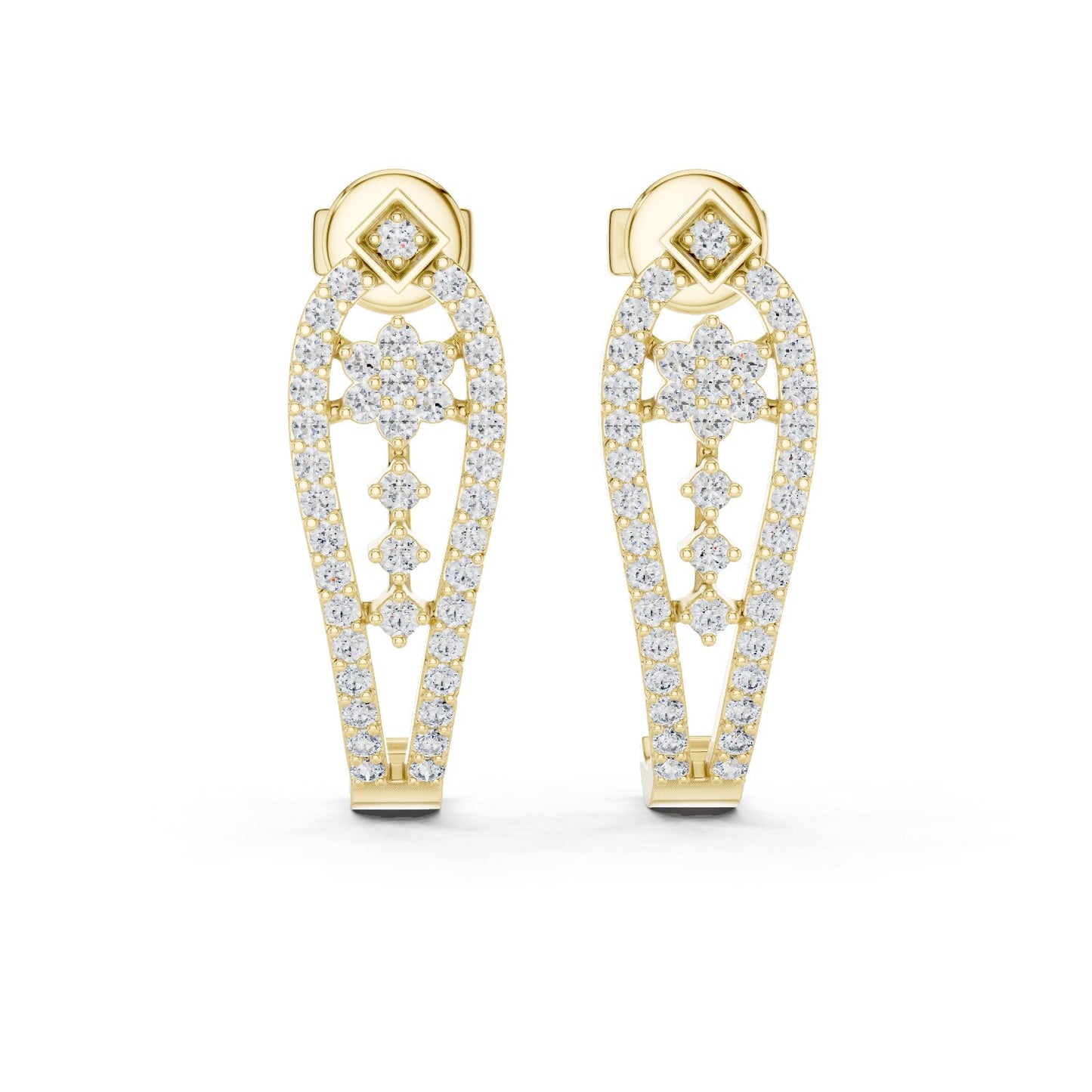 Round Jacket Lab Grown Diamond Earrings