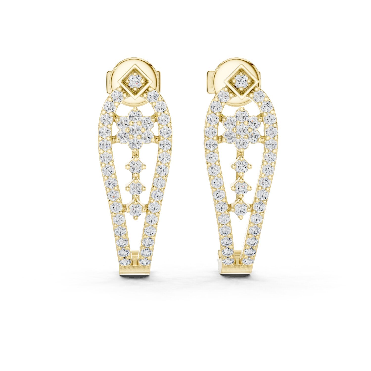 Round Jacket Lab Grown Diamond Earrings