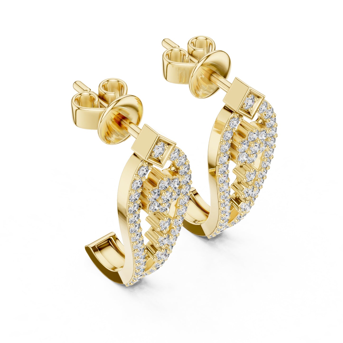 Round Jacket Lab Grown Diamond Earrings