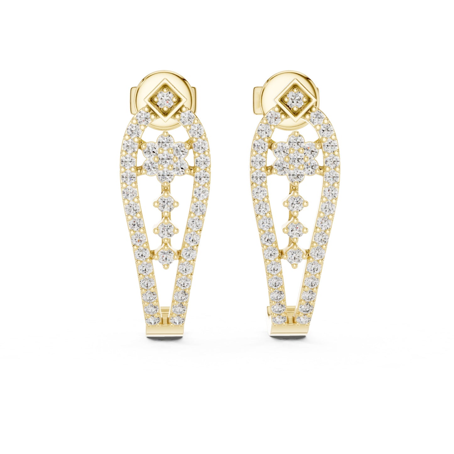 Round Jacket Lab Grown Diamond Earrings