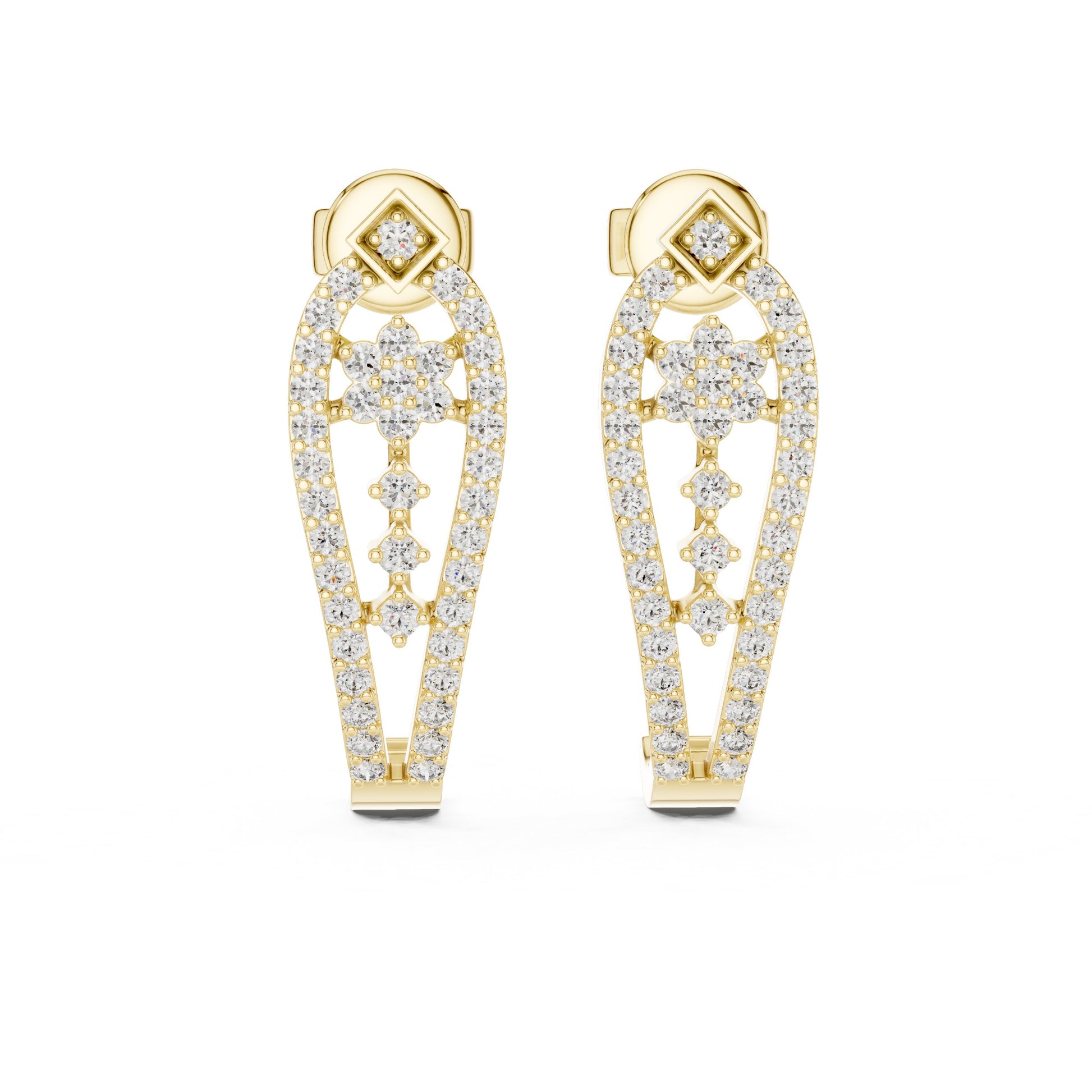 Round Jacket Lab Grown Diamond Earrings