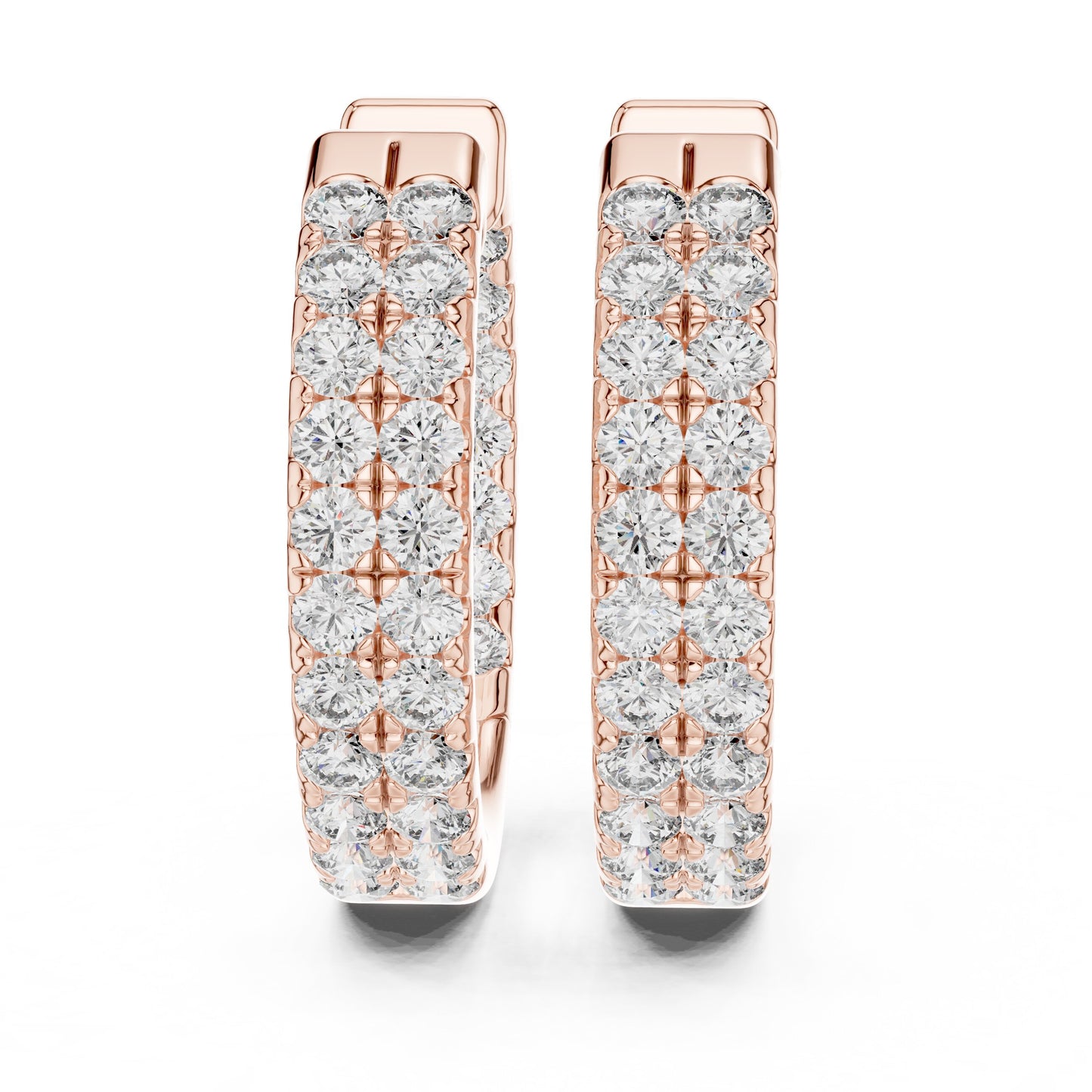 Round Huggie Lab Grown Diamond Earrings