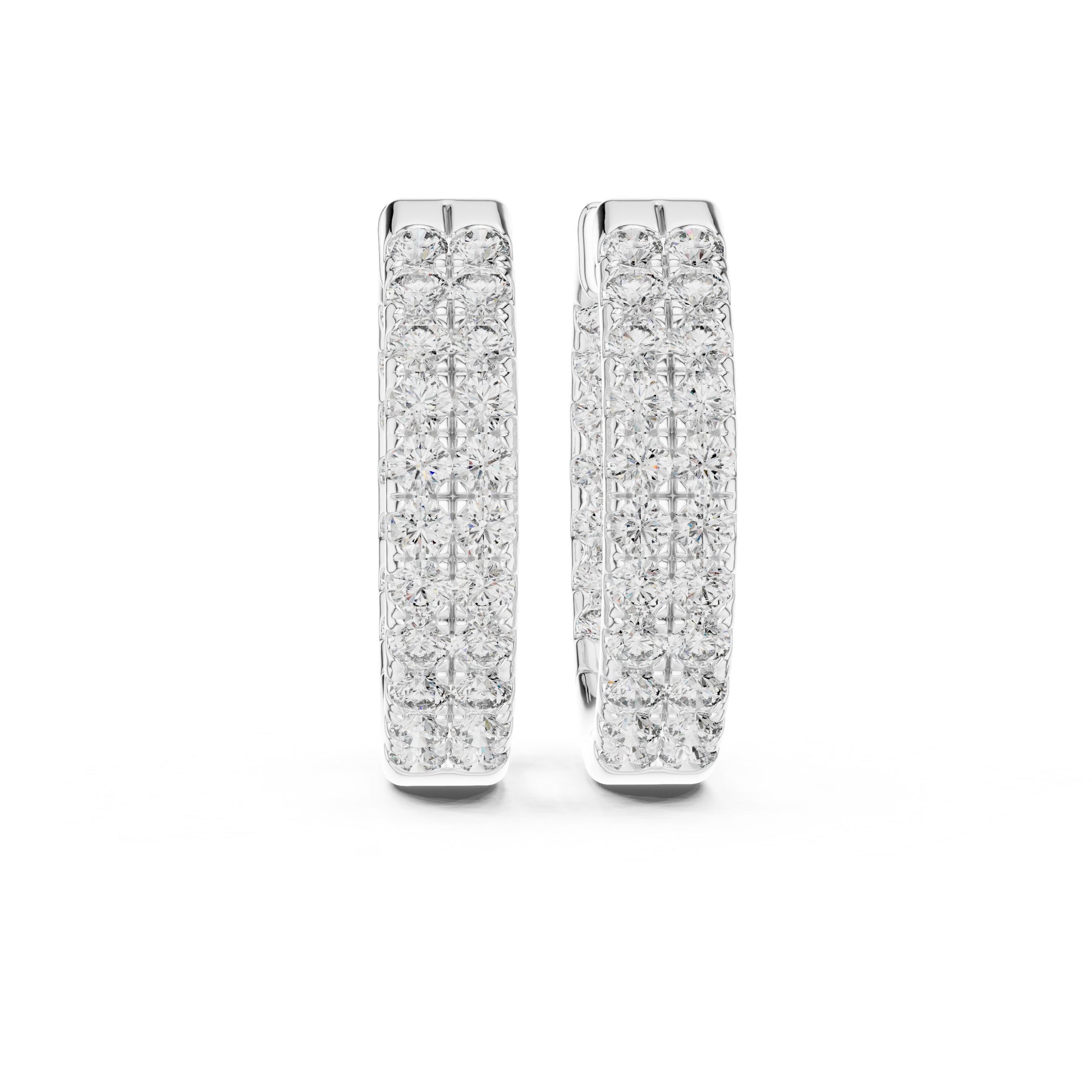 Round Huggie Lab Grown Diamond Earrings