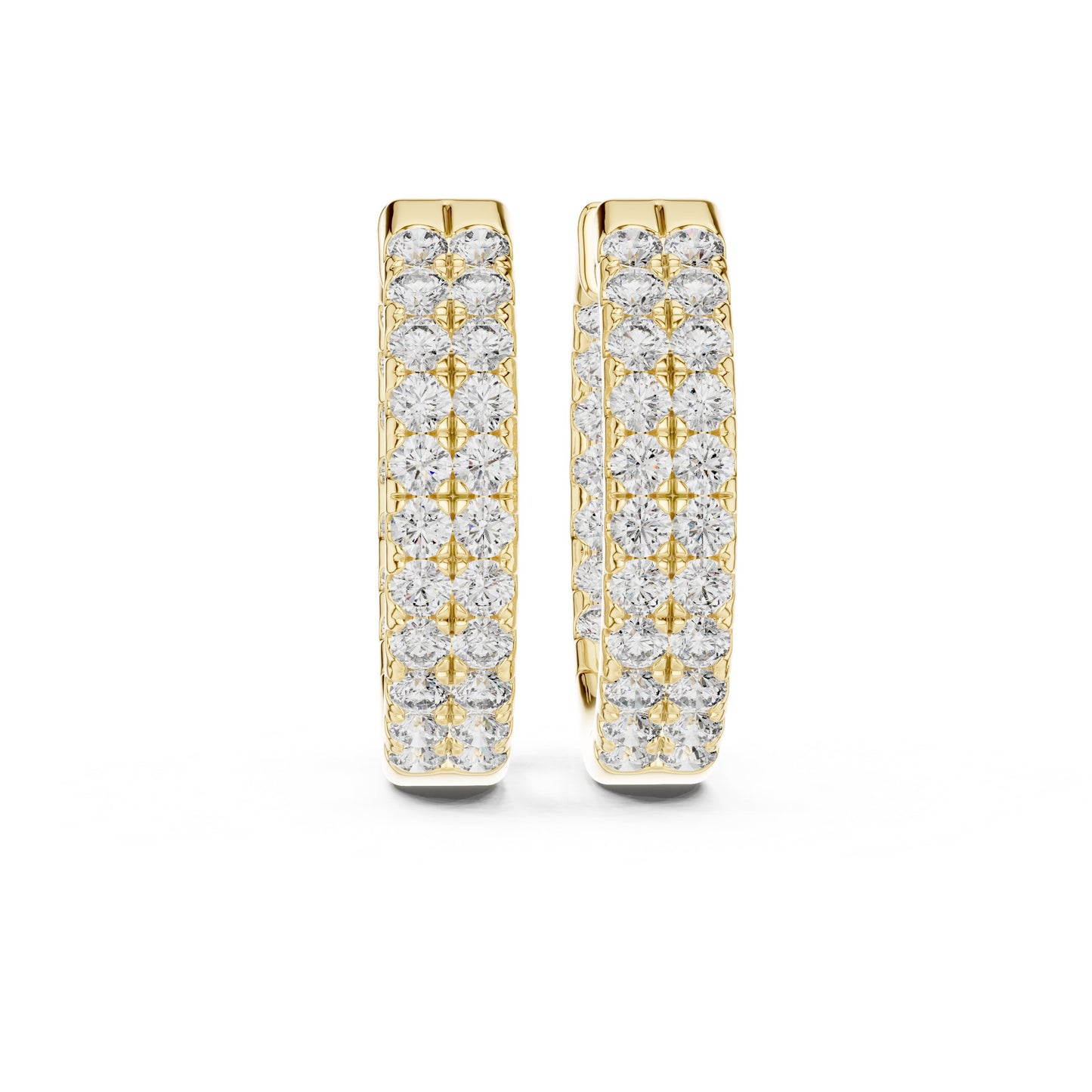 Round Huggie Lab Grown Diamond Earrings