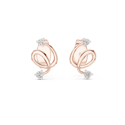 Round Stud Lab Grown Diamond Earrings