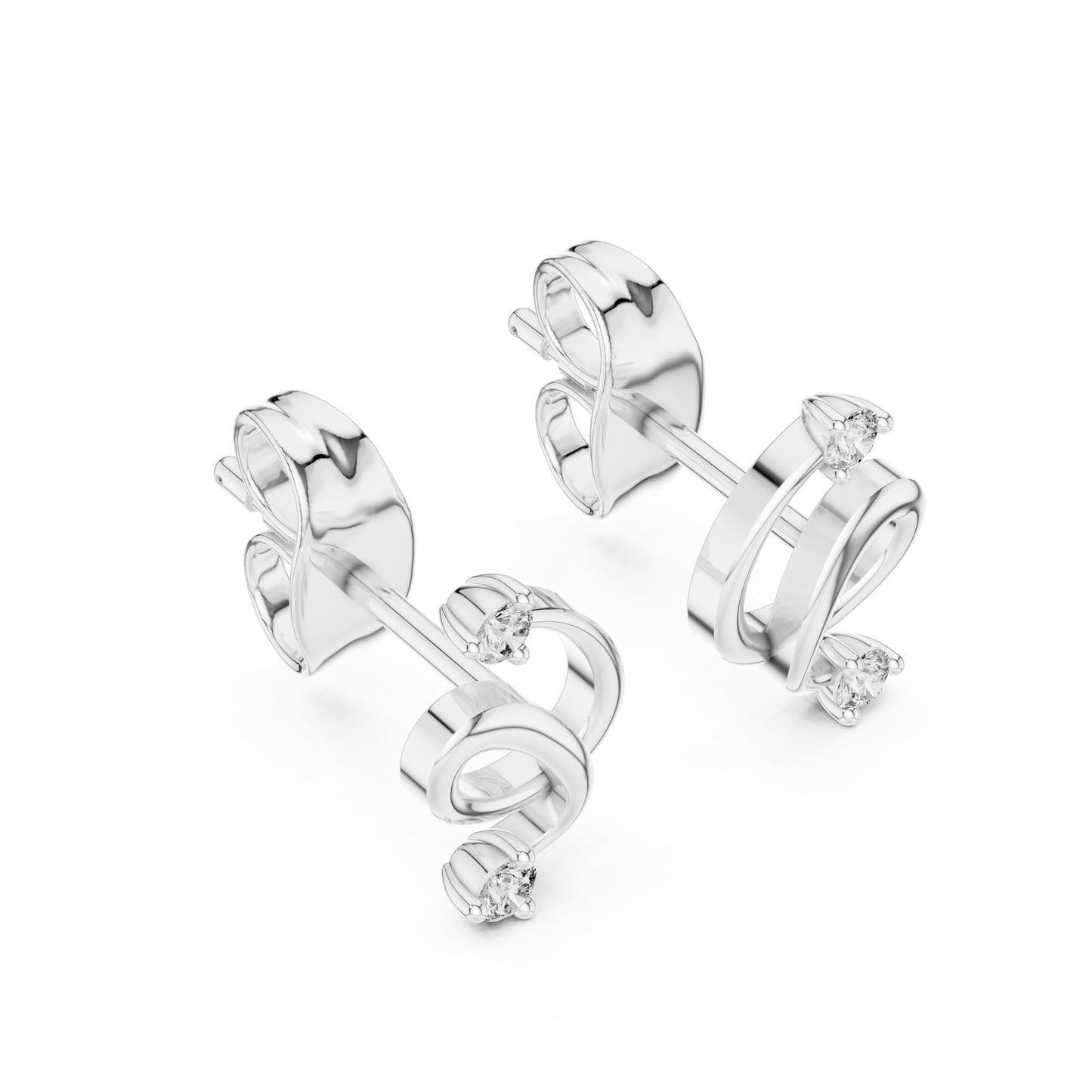 Round Stud Lab Grown Diamond Earrings