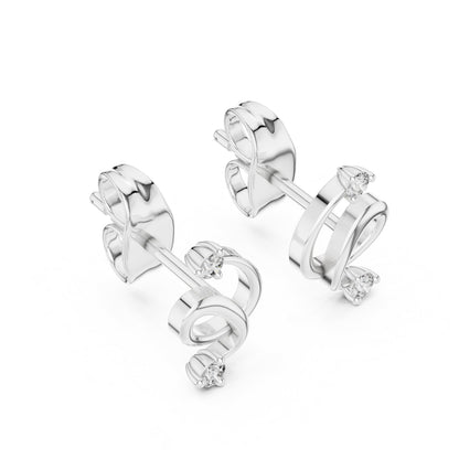 Round Stud Lab Grown Diamond Earrings