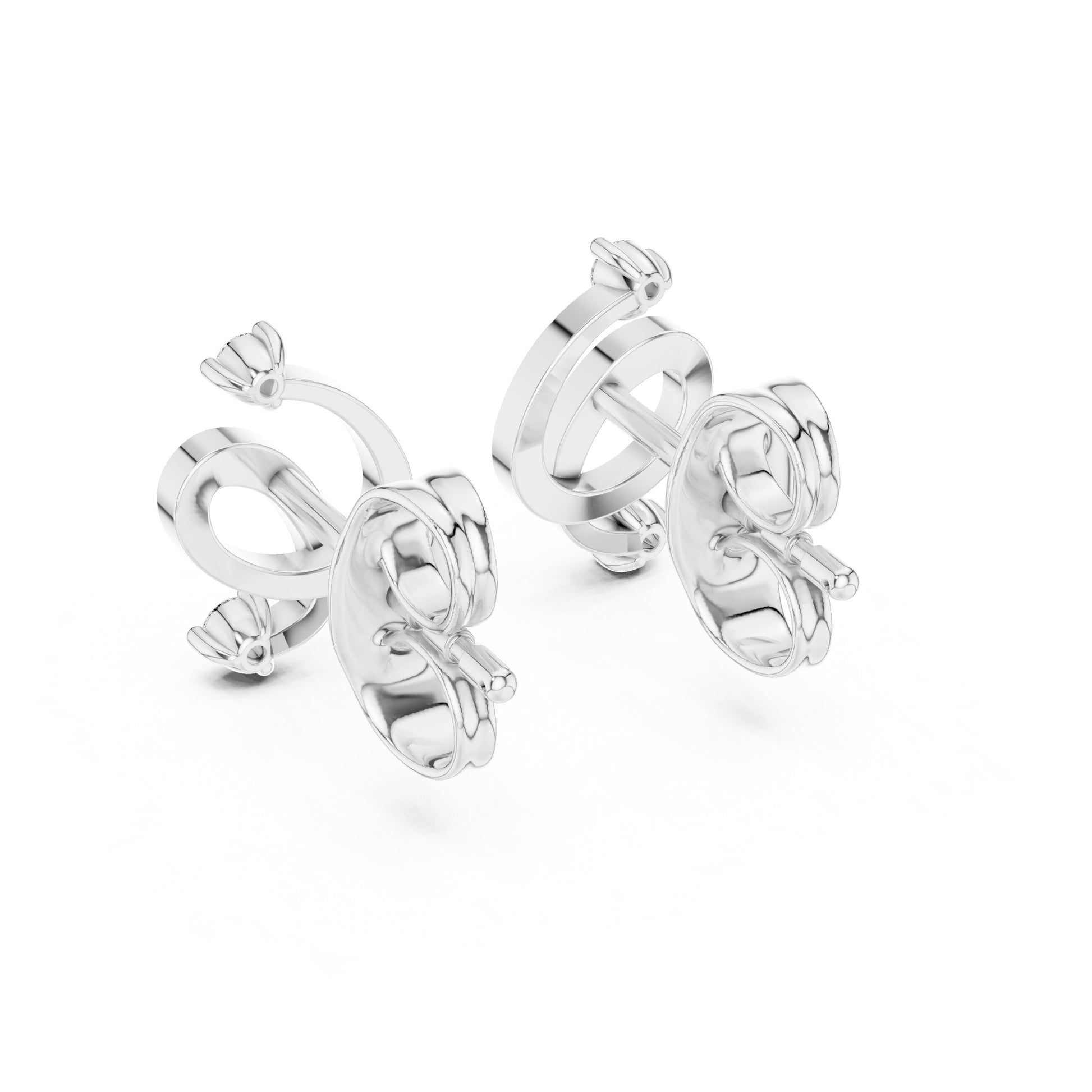 Round Stud Lab Grown Diamond Earrings